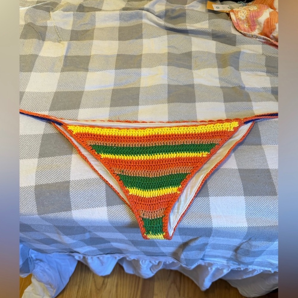 Nasty Gal Crochet Multi Color Tie Bikini - Picture 3 of 4